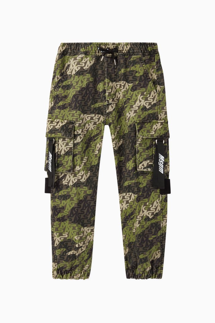 

Logo Camo Trousers, Green