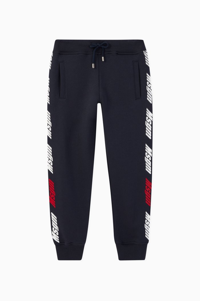 

Multi Logo Print Sweatpants, Blue