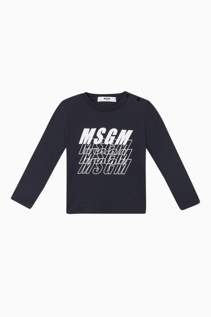 

Logo Shadow Cotton T-Shirt, Blue