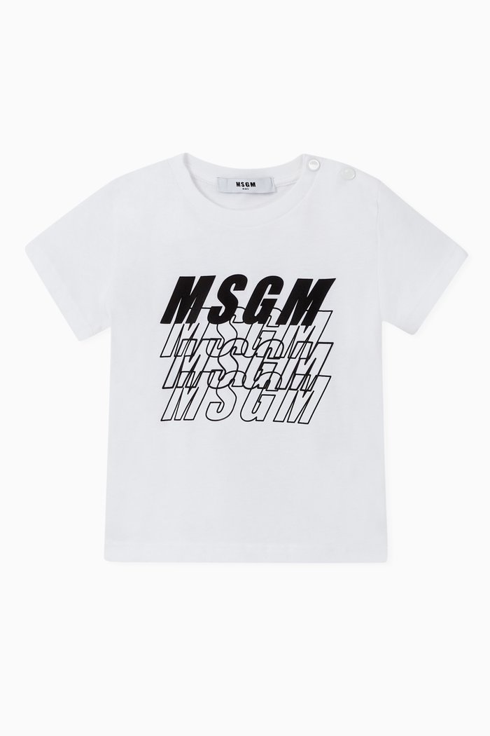 

Logo Shadow Cotton T-Shirt, White