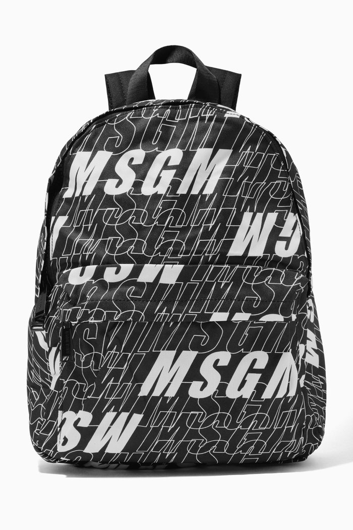 Logo Backpack in Nylon, Black