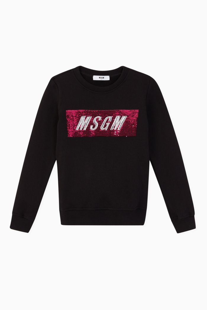 Embroidered Logo Sweatshirt, Black