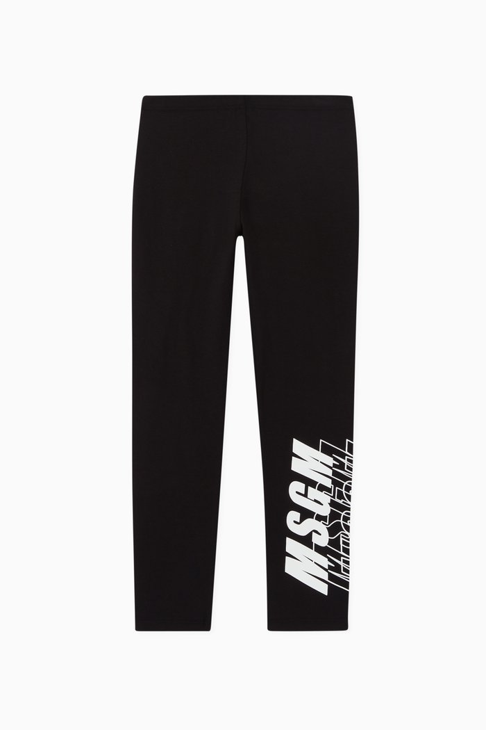

Logo Cotton Leggings, Black