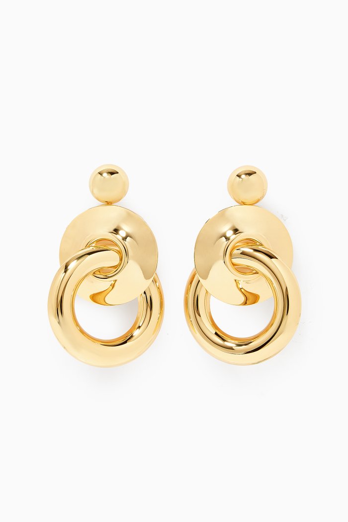 

Sonya Interlocking Earrings, Gold