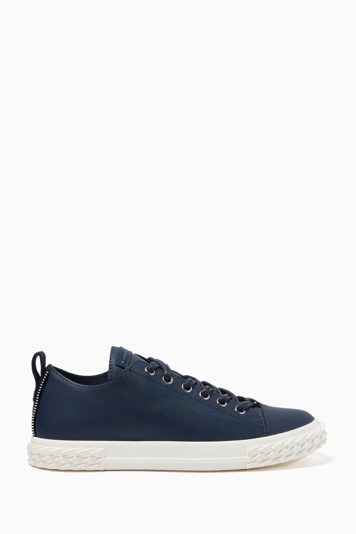 

Blabber Low-Top Sneakers in Leather, Blue