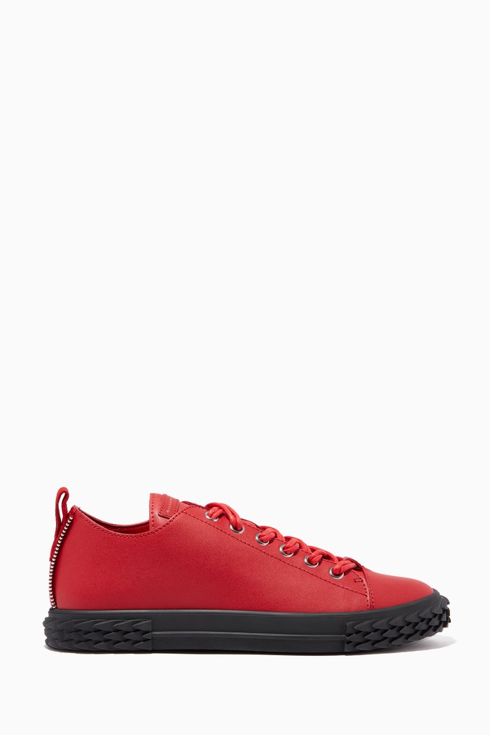 

Blabber Low-Top Sneakers in Leather, Red