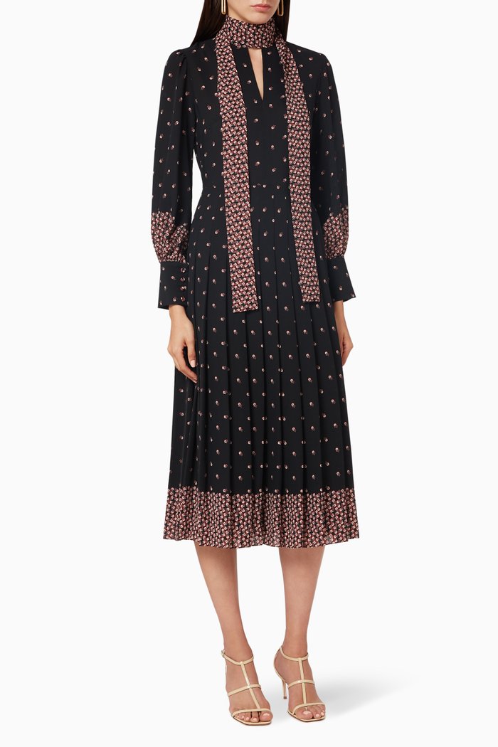 

Rosie Pleated Dress, Black