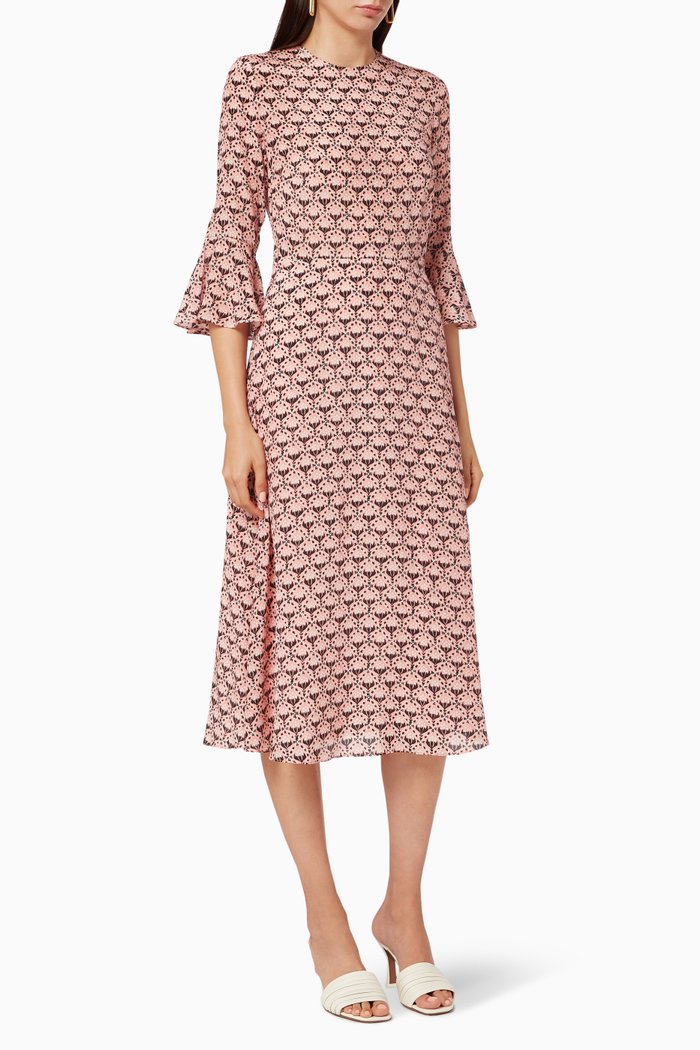 

Clarita Silk Dress, Pink