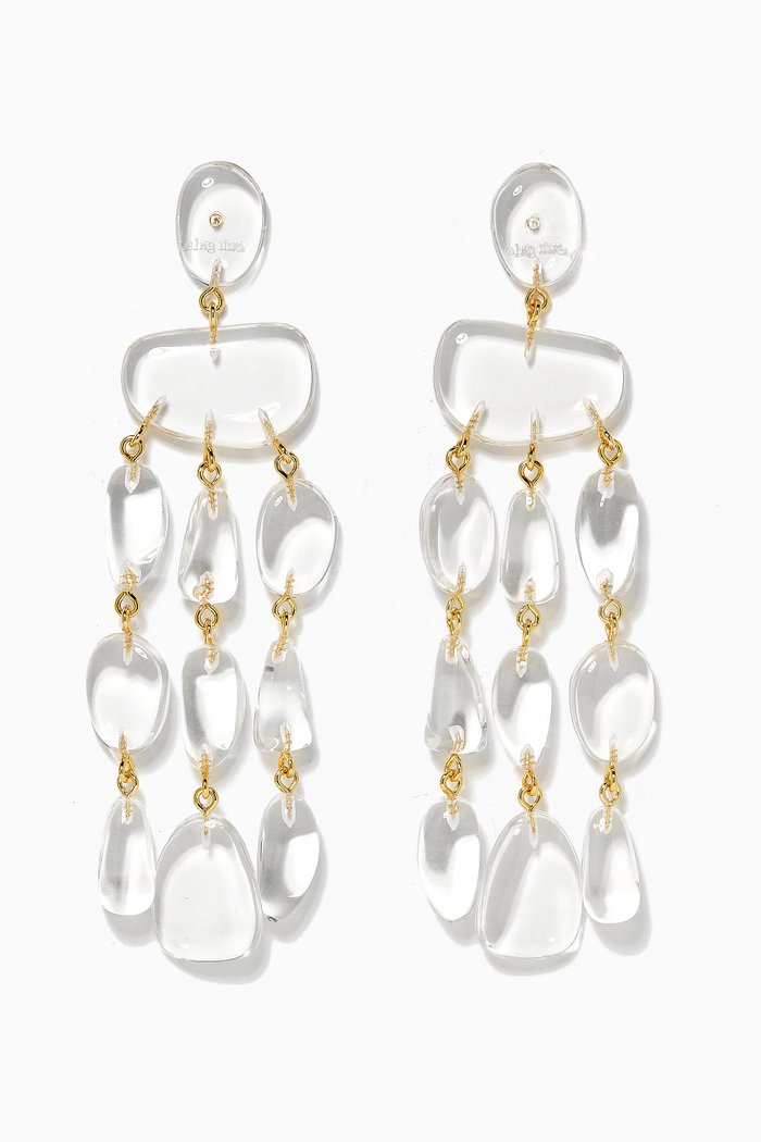 

Tallulah Clear Earrings, White