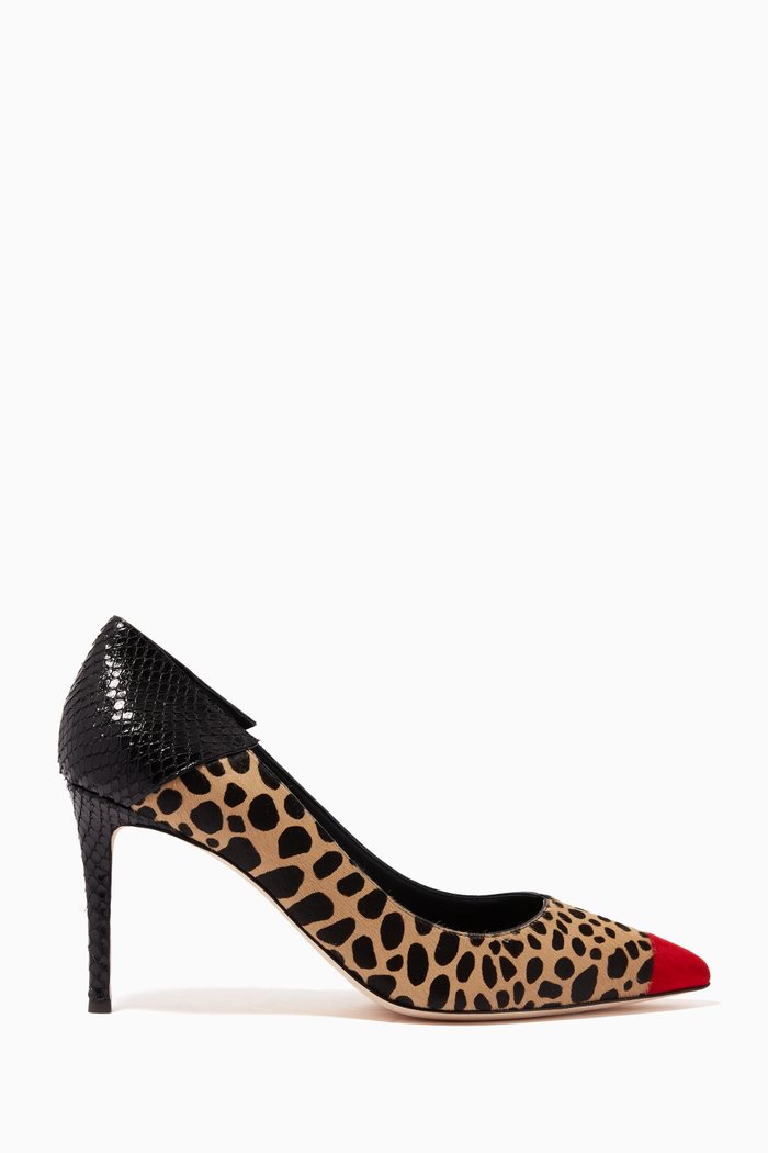 

Adela Feline Stiletto Pumps in Leather, Multicolour