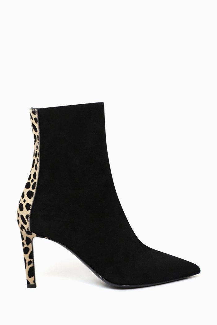 

Amal Feline 85 Boots in Suede, Black