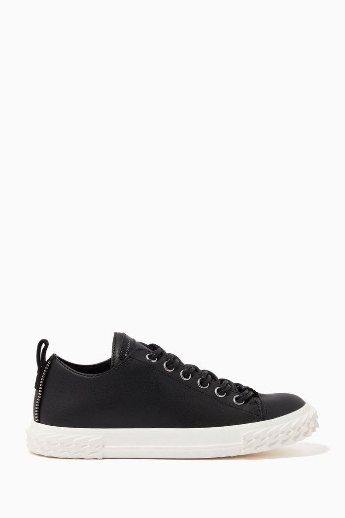 

Blabber Low-Top Sneakers in Leather, Black