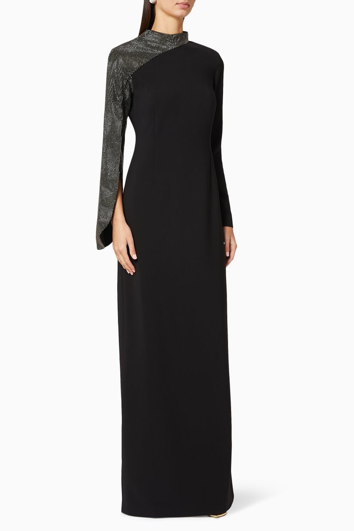 

Swarovski Embellished Gown, Black