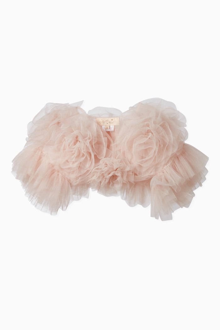 

Floral Tulle Cape, Pink