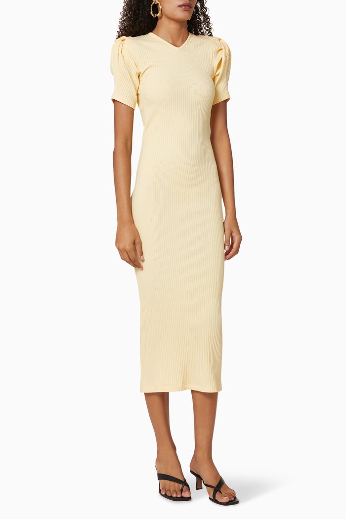 

The Best One Yet Ribbed Dress, Yellow