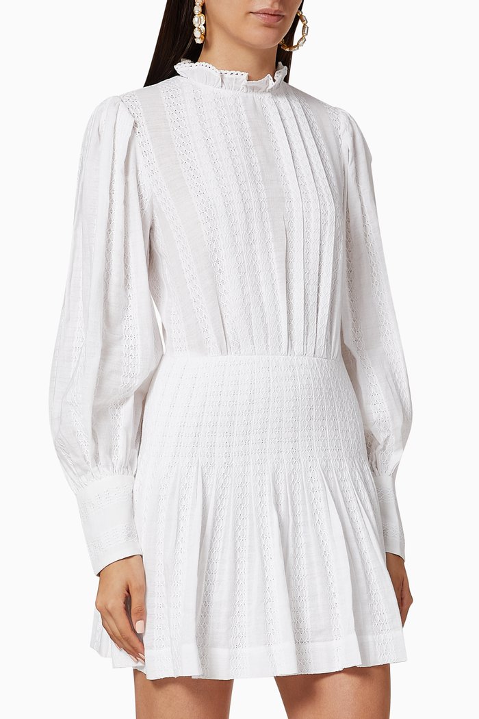 

Elodie Cotton Mini Dress, Neutral
