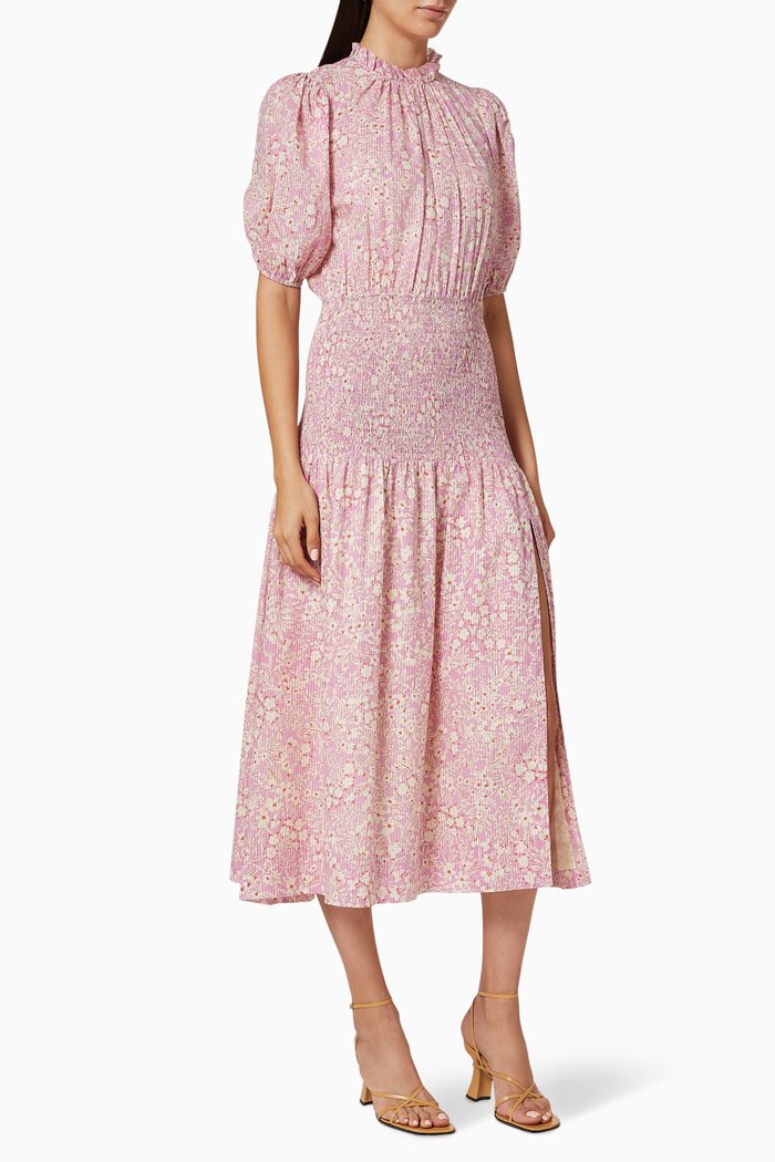 

Emmanuelle Cotton Midi Dress, Pink
