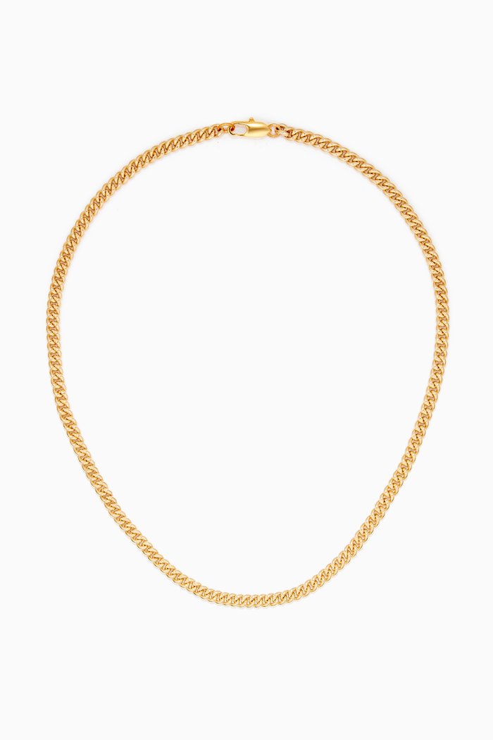 

Curb Chain Necklace with 14kt Gold Plating