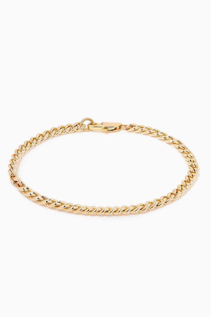 

Curb Chain Bracelet with 14kt Gold Plating
