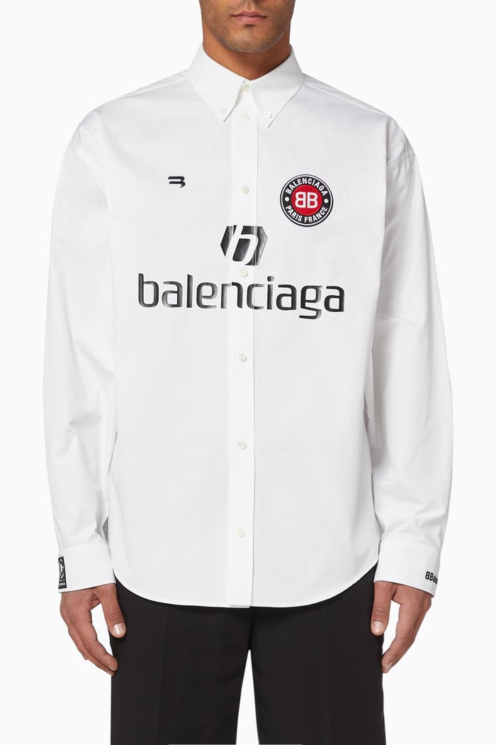 

Sponsor Shirt in Cotton Poplin, White