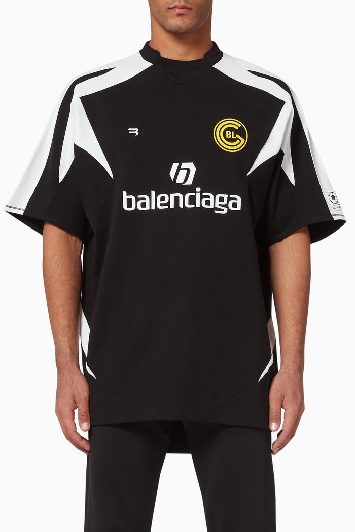 

Soccer Large Fit T-Shirt in Heavy Cotton Jersey, Black
