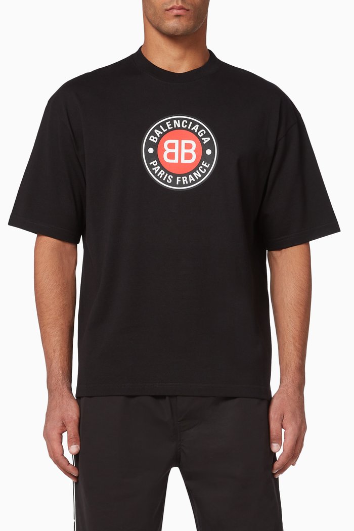 

Club Logo Medium Fit T-Shirt in Vintage Jersey, Black