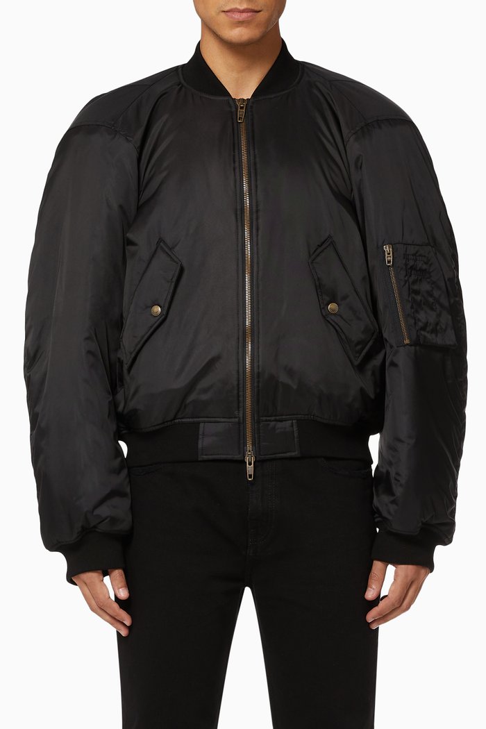 

Steroid Bomber Jacket in Nylon, Black