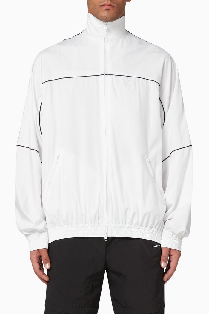 

Tracksuit Jacket in Technical Poplin, White