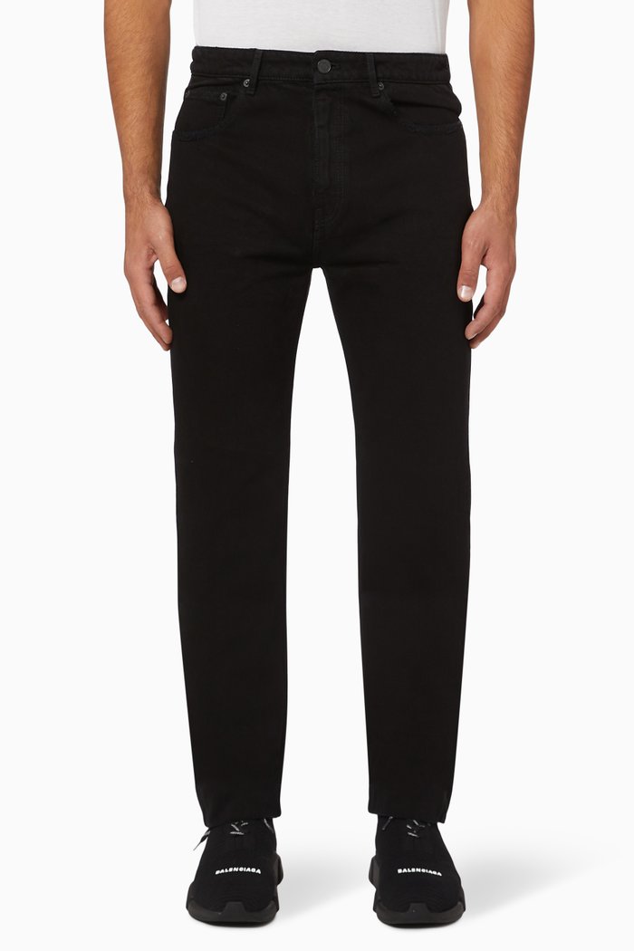 

Slim Pants in Organic Denim, Black