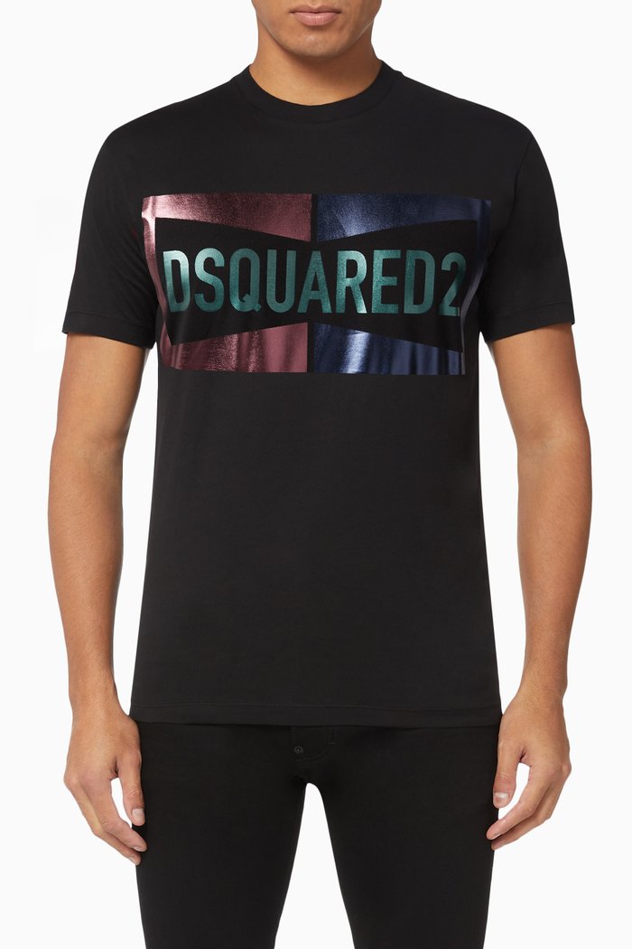 

Split Box Logo Jersey T-Shirt, Black