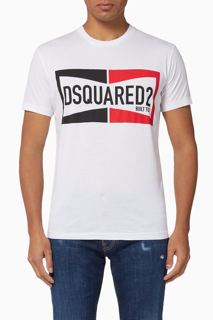 

Split Box Logo Jersey T-Shirt, White