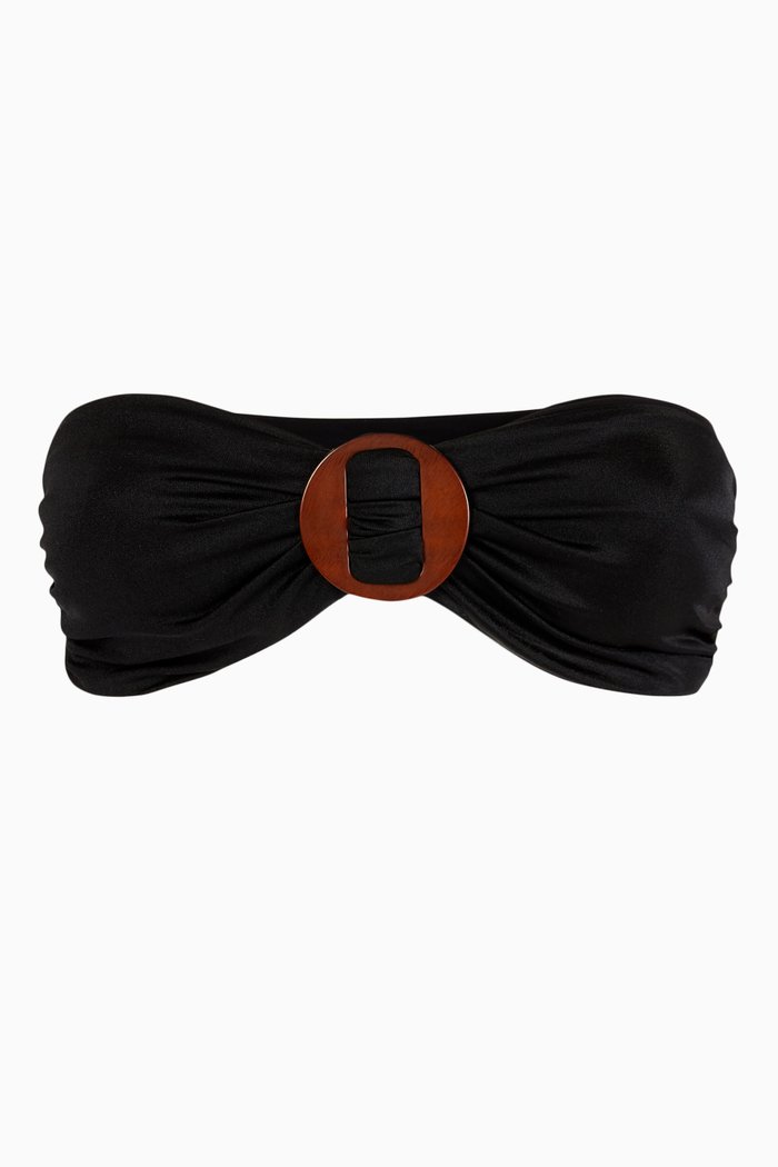 

Madagascar Bandeau Bikini Top, Black