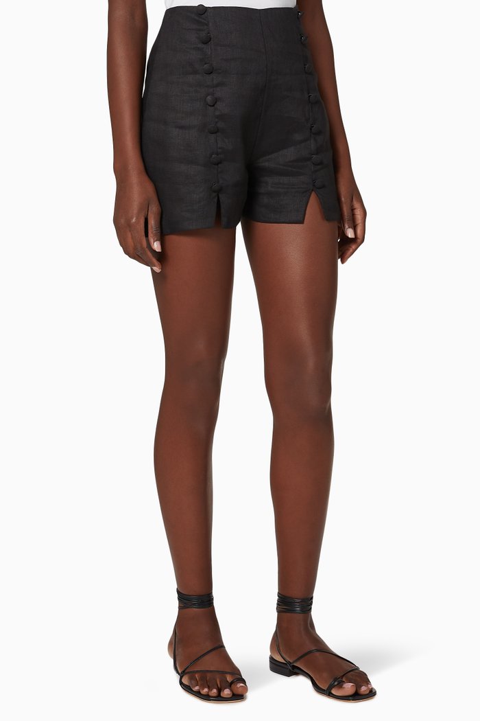 

Bia Button Shorts, Black