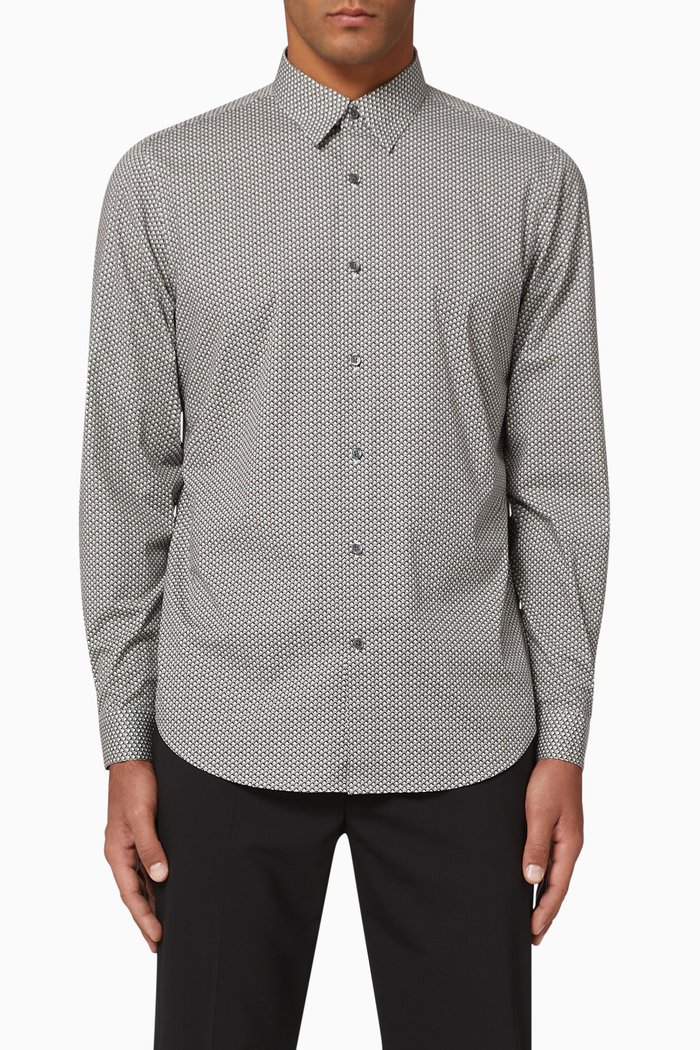 Irving Cotton Shirt, Grey