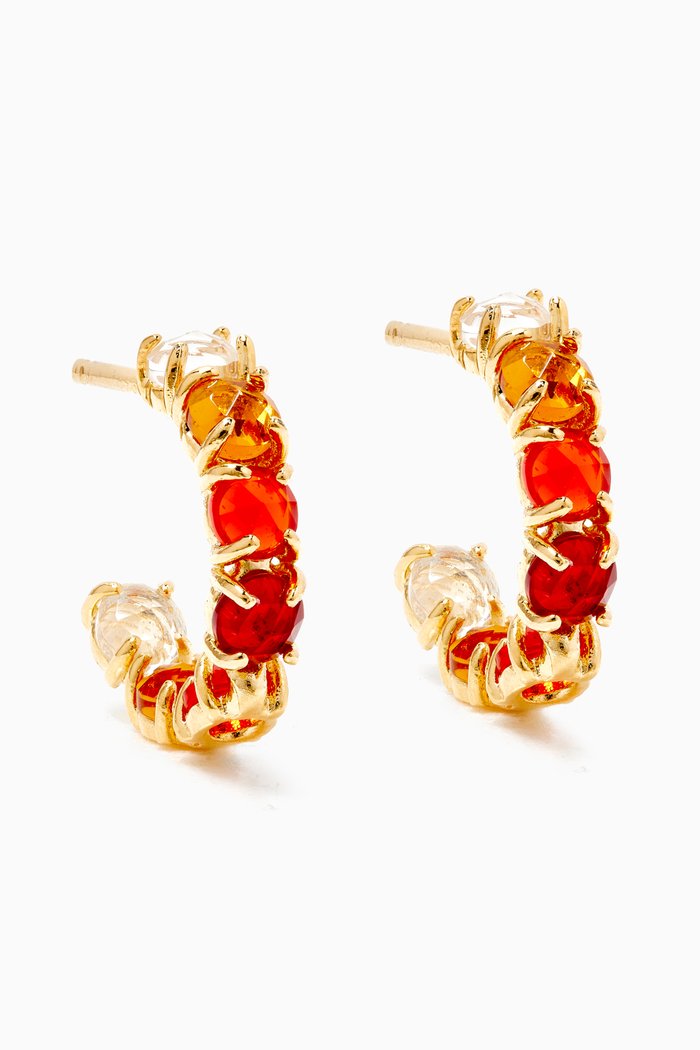 

January Birthstone Huggies, Orange