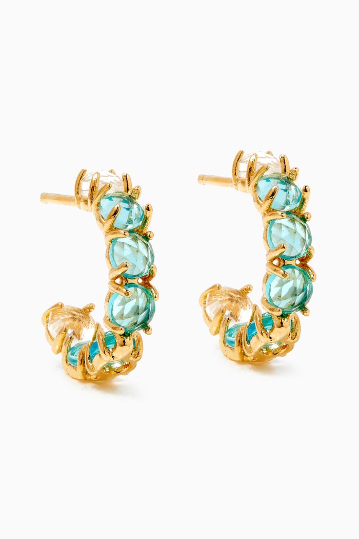 

December Birthstone Huggies, Blue