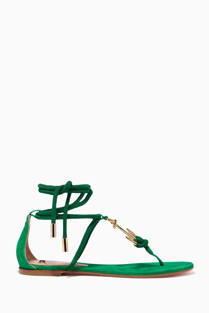 

Anchor Rope Sandals in Suede, Blue