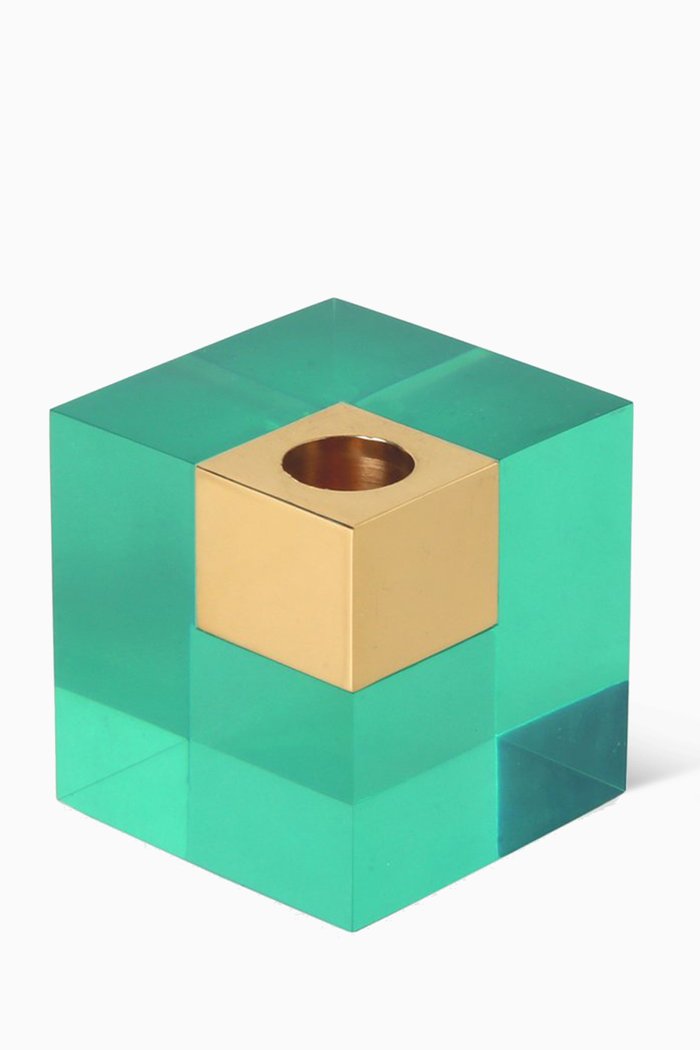 Small Monte Carlo Candle Holder in Acrylic, Green