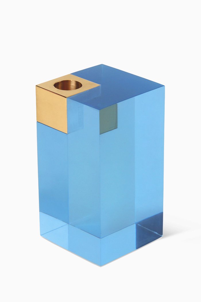 

Small Monte Carlo Candle Holder in Acrylic, Blue