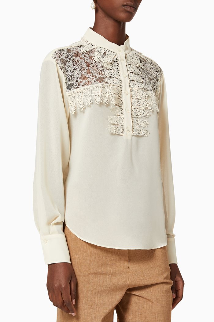 

Lace Georgette Blouse, Neutral