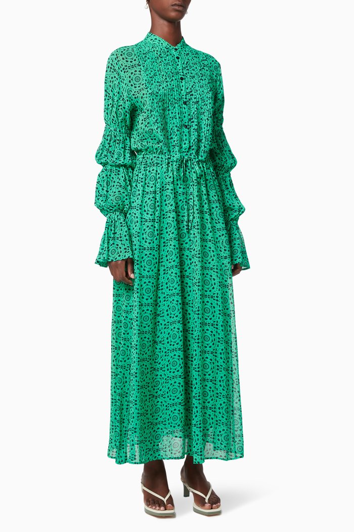

Memory Printed Dress, Green