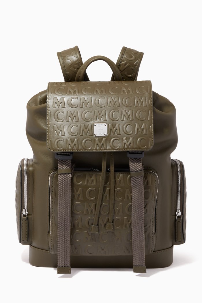 

Medium Brandenburg Backpack in Leather, Green