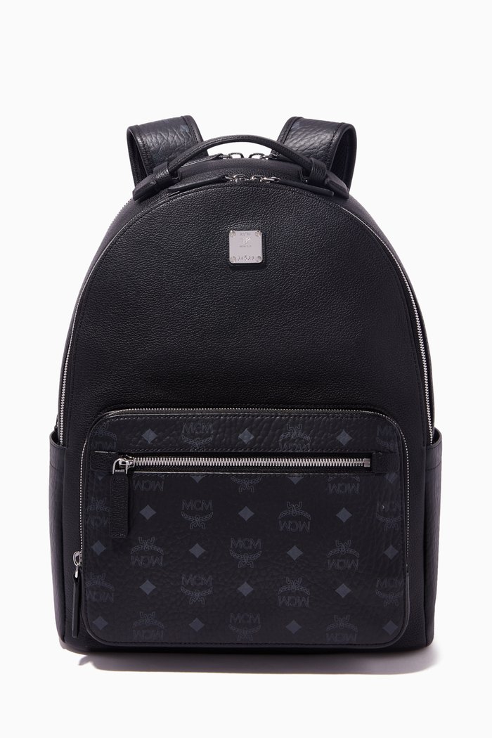 

Stark Backpack in Visetos Leather, Black