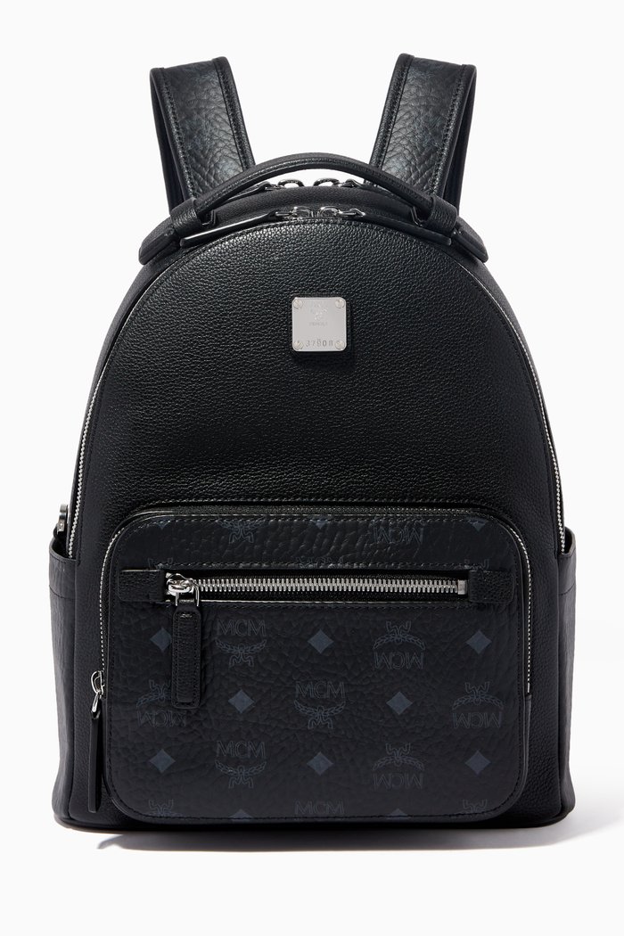 

Stark Backpack in Visetos Leather, Black