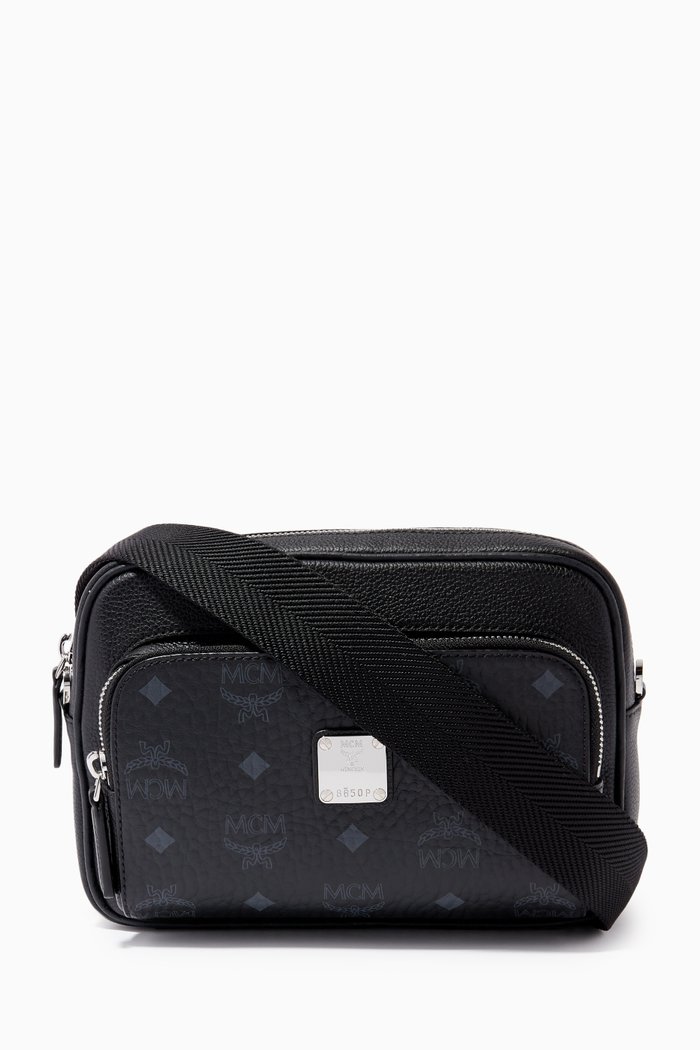 

Small Klassik Crossbody in Visetos Leather, Black