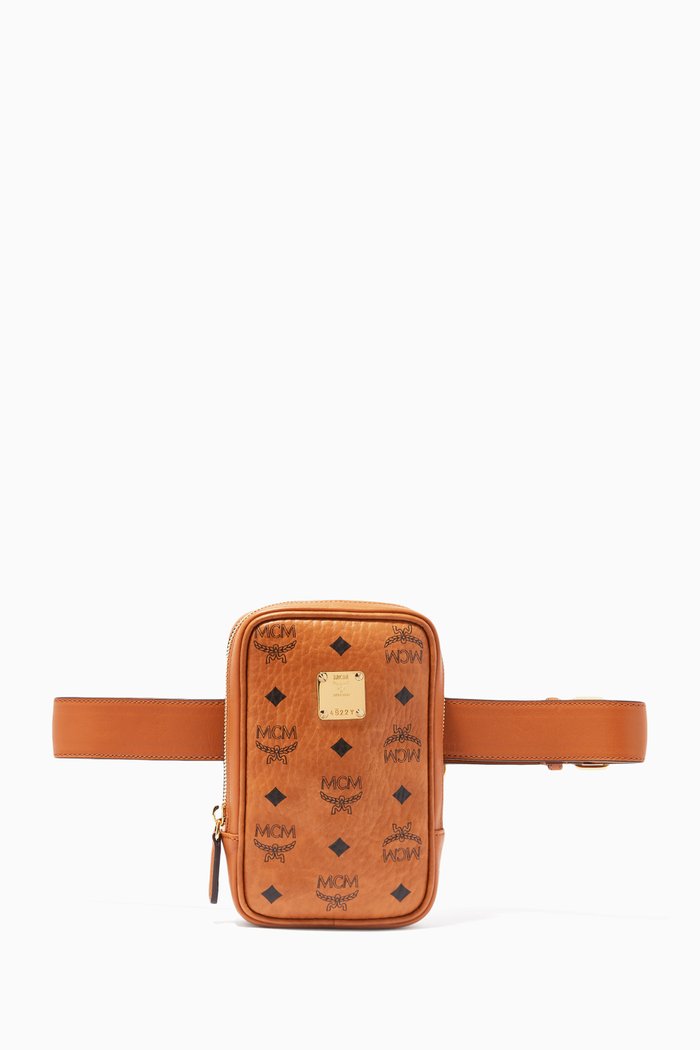 

N/S Mini Klassik Belt Bag in Visetos, Brown