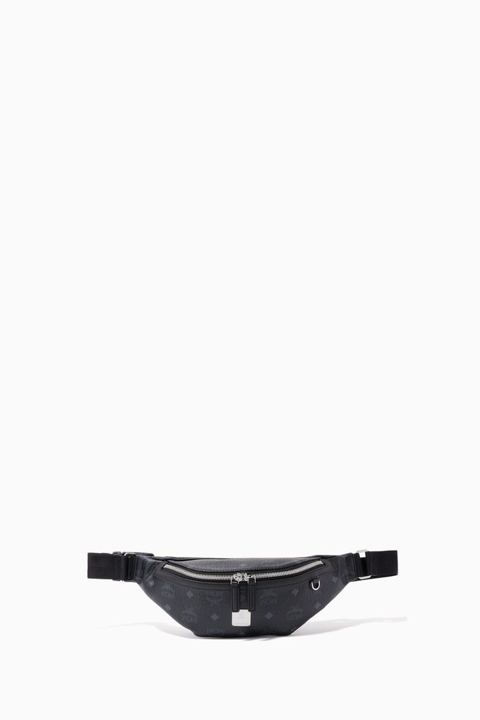 

Medium Fursten Belt Bag in Visetos, Black