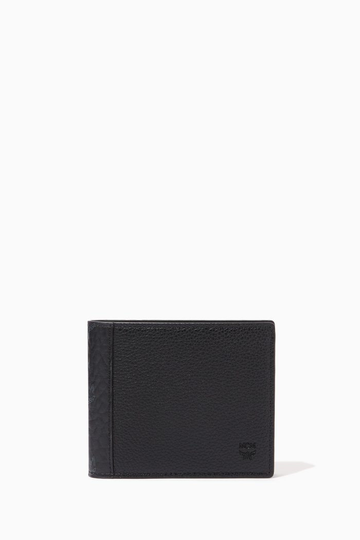 

Small Flap Wallet in Visetos, Black