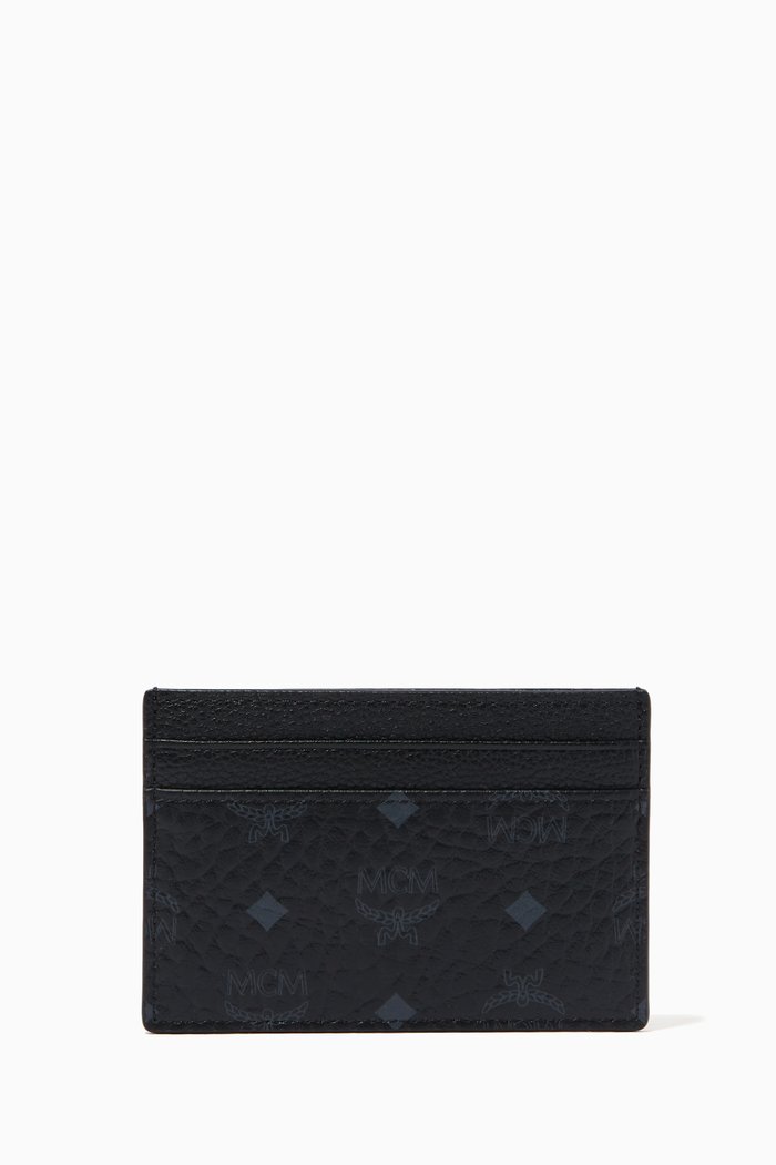

Mini Card Case in Colour-Block Visetos, Black