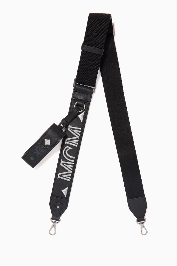 

Milano Bag Strap in Leather, Black